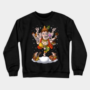 Hindu Elephant Deity Ganesha Crewneck Sweatshirt